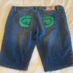 Ecko Red Junior’s Blue Denim Jean Shorts Y2K